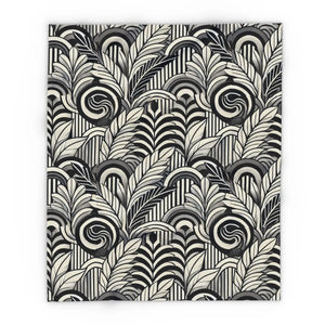 Arctic Fleece Blanket – Geometrical Leaves - Dipaliz - Blankets