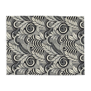 Arctic Fleece Blanket – Geometrical Leaves - Dipaliz - Blankets