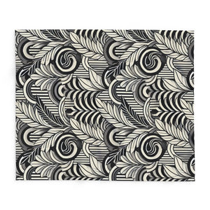 Arctic Fleece Blanket – Geometrical Leaves - Dipaliz - Blankets