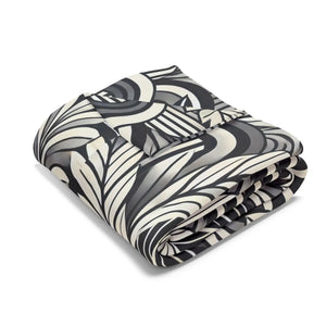 Arctic Fleece Blanket – Geometrical Leaves - Dipaliz - Blankets