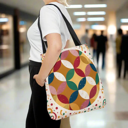 Versatile Geometrical Pattern Tote Bag in Three Sizes - Bags