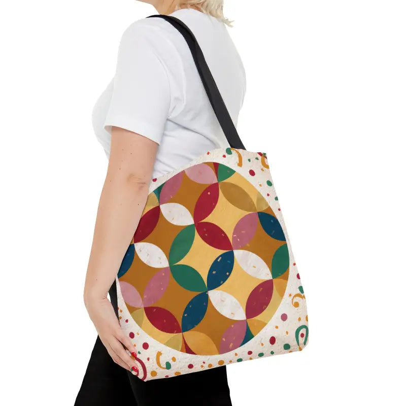 Versatile Geometrical Pattern Tote Bag in Three Sizes - Medium Bags