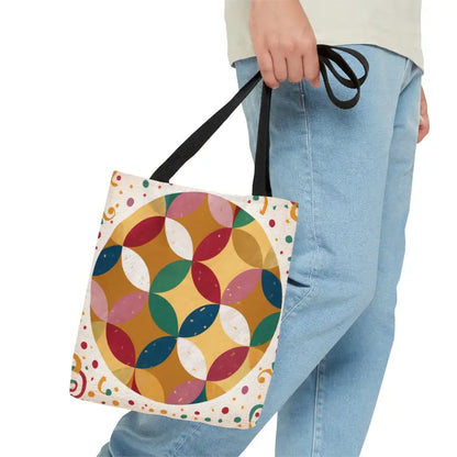 Versatile Geometrical Pattern Tote Bag in Three Sizes - Small Bags