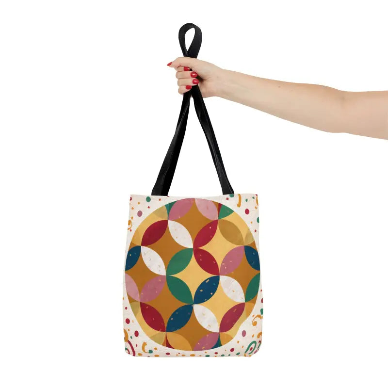 Versatile Geometrical Pattern Tote Bag in Three Sizes - Bags