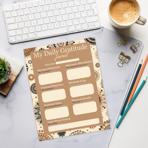 Chic Daily Gratitude Journal - Elegant Pattern - Dipaliz - Notepads