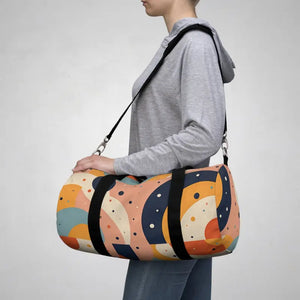 Lightweight Geometrical Duffel Bag for Stylish Journeys - Dipaliz - Small - Bags