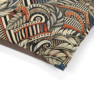 Luxury Cotton Pet Bed - Geometric Feather Design - Dipaliz - Beds