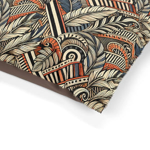Luxury Cotton Pet Bed - Geometric Feather Design - Dipaliz - Beds