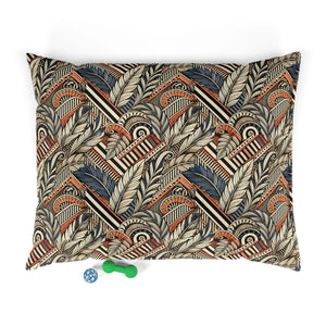 Luxury Cotton Pet Bed - Geometric Feather Design - Dipaliz - Beds
