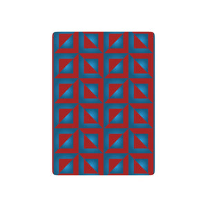 Premium Geometrical Poker Playing Cards - Blue Pattern - Dipaliz - Card Games