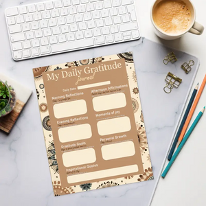 Daily Gratitude Journal - Elegant Geometrical Pattern - Dipaliz - Notepads