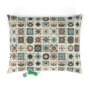 Geometric Cotton Pet Bed with Cozy Polyester Print by Dipaliz - 50’’ × 40’’ - Beds