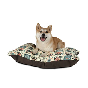 Cozy Geometric Cotton Pet Bed - Soft Fleece Exterior - Dipaliz - Beds