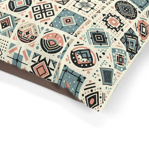 Cozy Geometric Cotton Pet Bed - Soft Fleece Exterior - Dipaliz - Beds