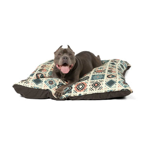 Cozy Geometric Cotton Pet Bed - Soft Fleece Exterior - Dipaliz - Beds