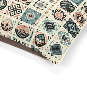 Cozy Geometric Cotton Pet Bed - Soft Fleece Exterior - Dipaliz - Beds
