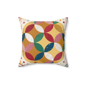 Geometrical Pattern Spun Polyester Square Pillow - Dipaliz - Throw Pillows
