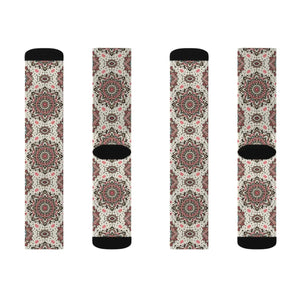 Stylish Geometrical Pattern Socks - Beige Comfort - Dipaliz