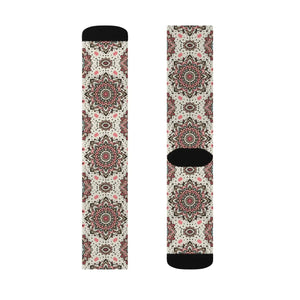 Stylish Geometrical Pattern Socks - Beige Comfort - Dipaliz