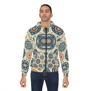 Geometrical Pattern Unisex Zip Hoodie (aop) - Hoodies