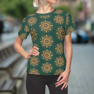 Sustainable Geometrical Glow T-shirt - Green Tee Comfort - Dipaliz - T-shirts
