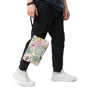 Floral Pastel Colors Crossbody Bag - Faux Leather - Dipaliz - Cross Body Bags
