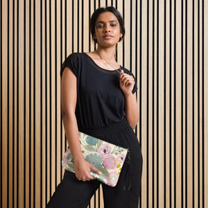 Floral Pastel Colors Crossbody Bag - Faux Leather - Dipaliz - Cross Body Bags