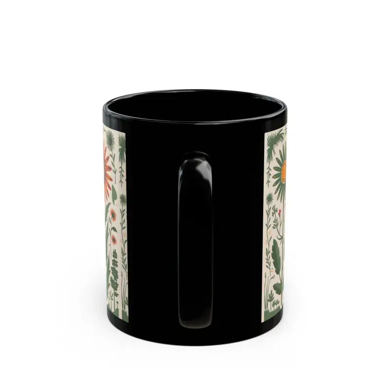 Sip in Style: Butterflies Black Ceramic Mug Magic