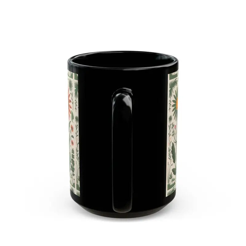 Sip in Style: Butterflies Black Ceramic Mug Magic