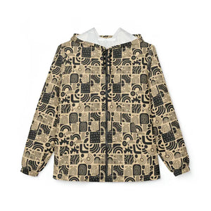 Monochrome Abstract Windbreaker - Lightweight Fashion Statement - Dipaliz - Windbreakers
