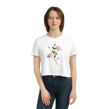 Chic Vibes: Dipaliz Flowy Cropped Tee for a Fresh Look - T-shirt