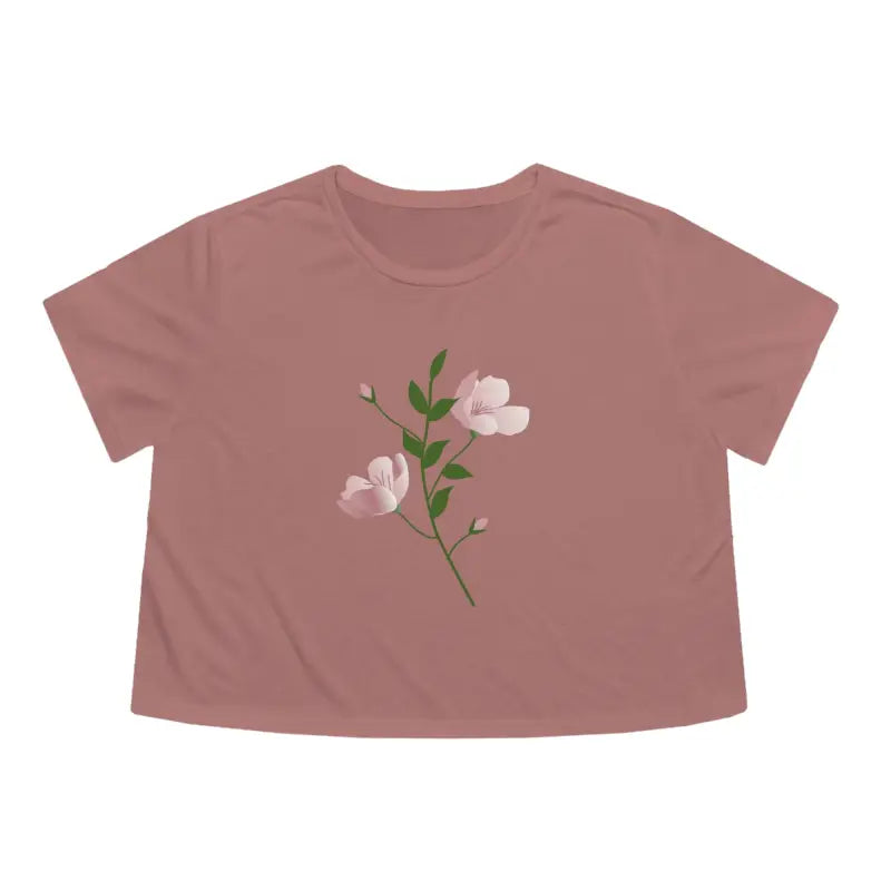 Chic Vibes: Dipaliz Flowy Cropped Tee for a Fresh Look - Mauve / s T-shirt