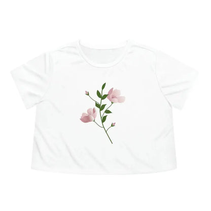 Chic Vibes: Dipaliz Flowy Cropped Tee for a Fresh Look - White / s T-shirt