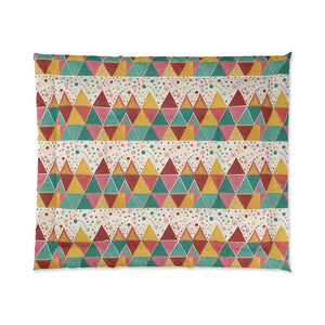 Geometrical Vibrant Triangles Polyester Comforter - Dipaliz - Quilts & Comforters