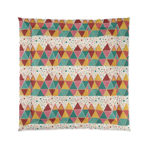 Geometrical Vibrant Triangles Polyester Comforter - Dipaliz - Quilts & Comforters