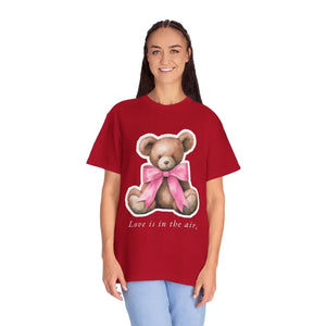 Love is in the Air Teddy Bear Valentine’s Day Tee - Dipaliz - Red / s - T-shirts