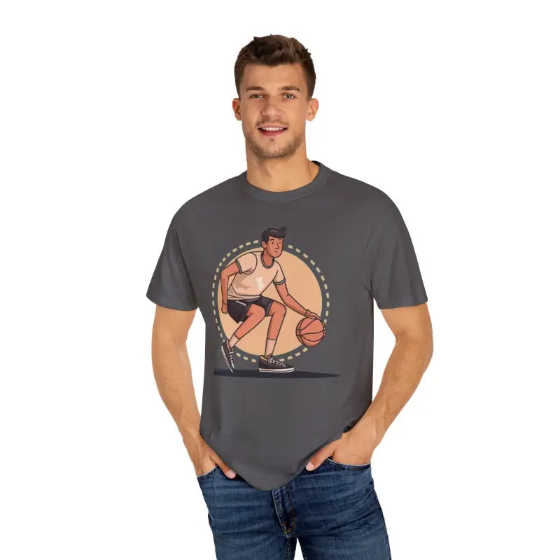 Get Cozy in Style with our Basketball Player Cotton Tee - T-shirt