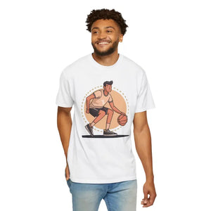 Basketball Player Tee - Cozy Cotton Women’s Fashion - Dipaliz - White / s - T-shirts