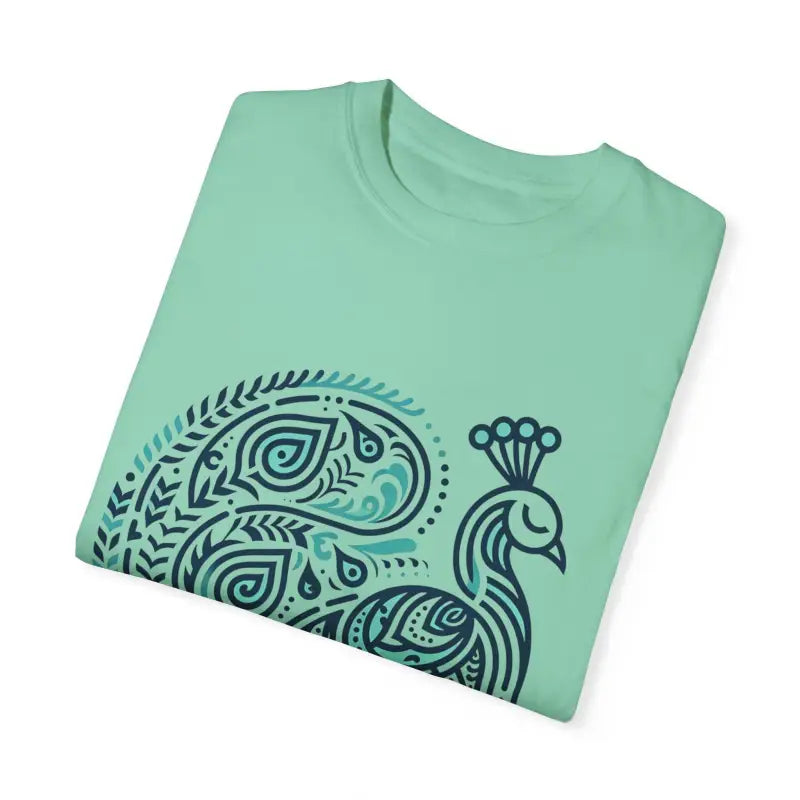 Elevate your Style with the Cozy Chic Peacock Cotton Tee - T-shirt