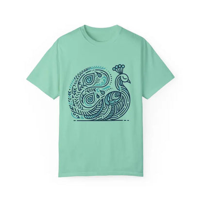 Elevate your Style with the Cozy Chic Peacock Cotton Tee - T-shirt