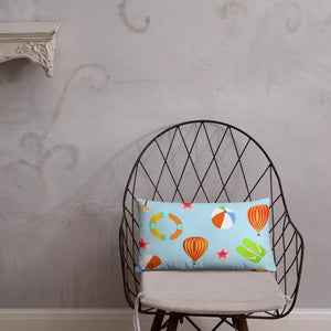 Beach Games Throw Pillow - Polyester Summer Vibes - Dipaliz - 20″×12″ - Pillows