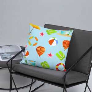 Beach Games Throw Pillow - Polyester Summer Vibes - Dipaliz - Pillows