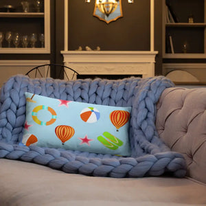 Beach Games Throw Pillow - Polyester Summer Vibes - Dipaliz - Pillows