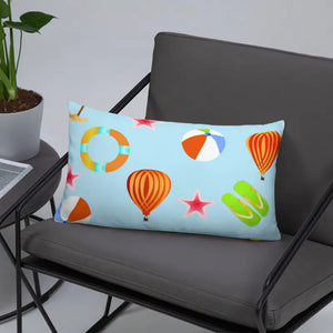 Beach Games Throw Pillow - Polyester Summer Vibes - Dipaliz - Pillows