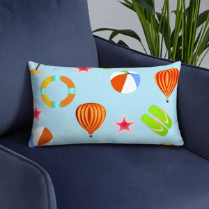 Beach Games Throw Pillow - Polyester Summer Vibes - Dipaliz - Pillows