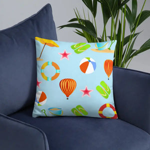 Beach Games Throw Pillow - Polyester Summer Vibes - Dipaliz - Pillows