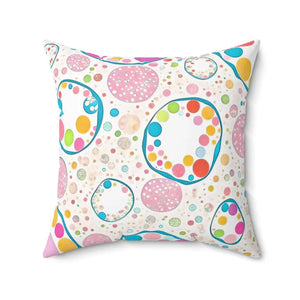 Colorful Circles Pattern Polyester Square Pillow - Dipaliz - Throw Pillows