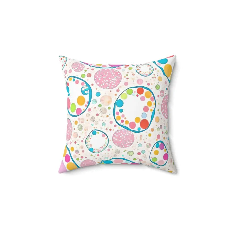 Cozy Up with Colorful Circles Polyester Square Pillows - Home Decor