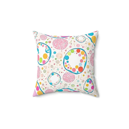 Cozy Up with Colorful Circles Polyester Square Pillows - Home Decor