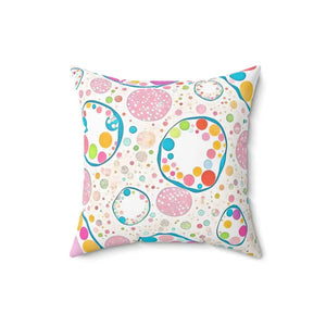 Colorful Circles Pattern Polyester Square Pillow - Dipaliz - Throw Pillows